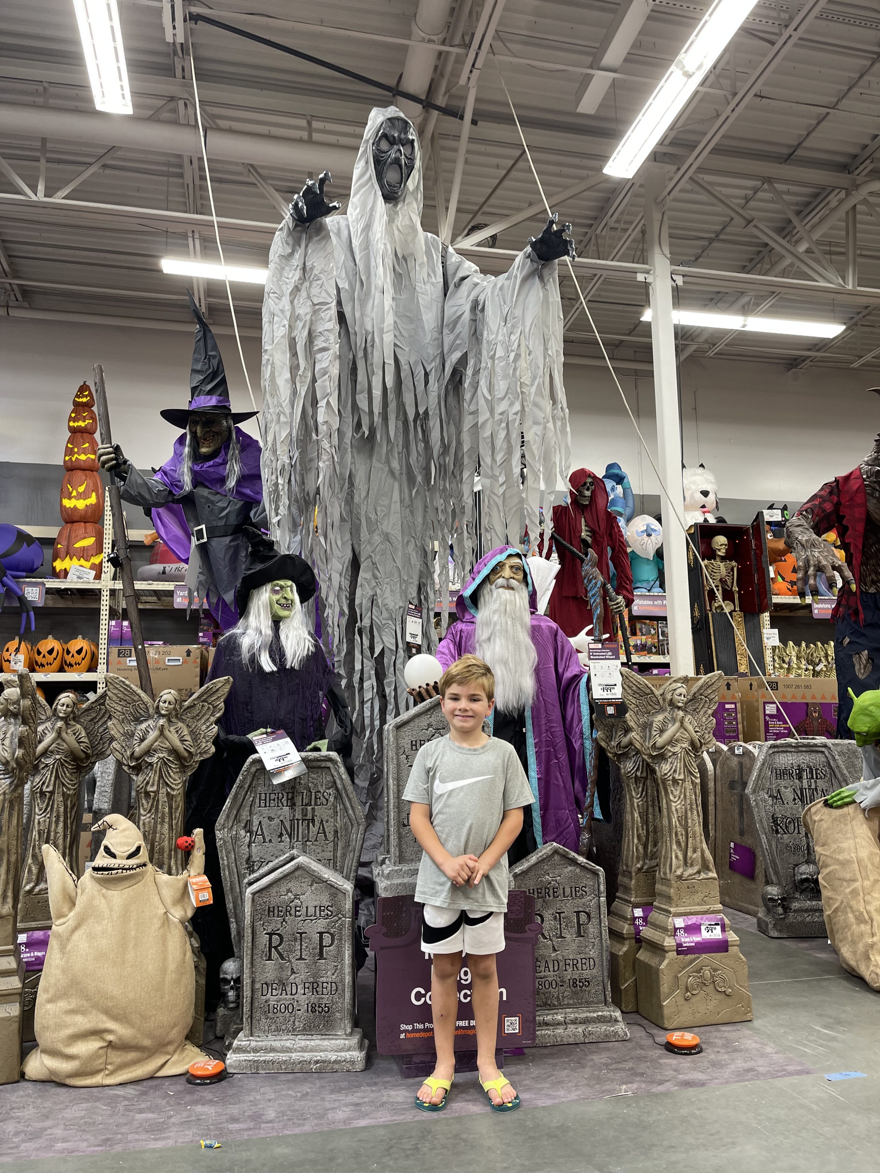 Halloween display in Home Depot